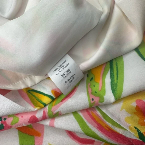 J. Crew Tropical Floral Mini Dress Size 4 Boho Beach Vacation Resortwear - Picture 11 of 12